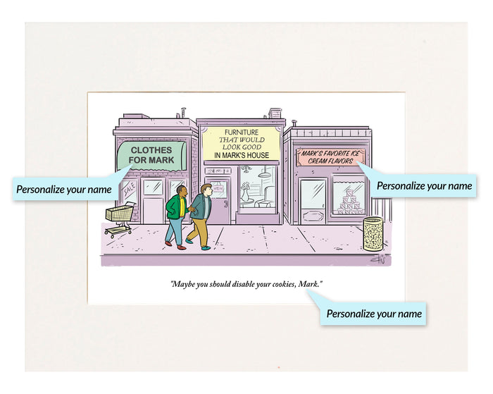 Disable Your Cookies (Personalized) Cartoon Print