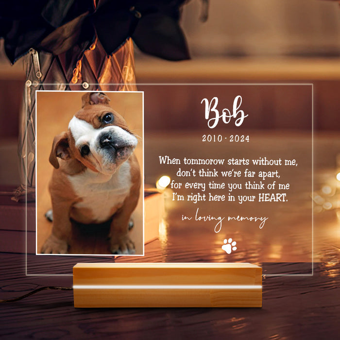 Dog Memorial Gift | When Tomorrow Starts Without Me Plaque