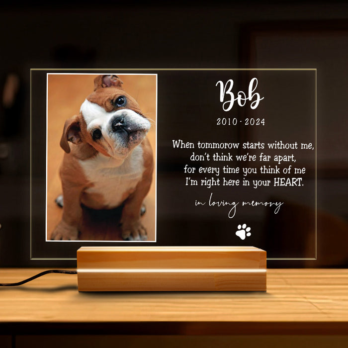 Dog Memorial Gift | When Tomorrow Starts Without Me Plaque