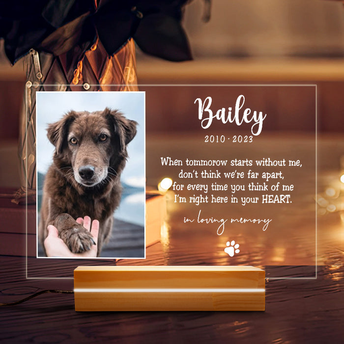 Dog Memorial Gift | When Tomorrow Starts Without Me Plaques