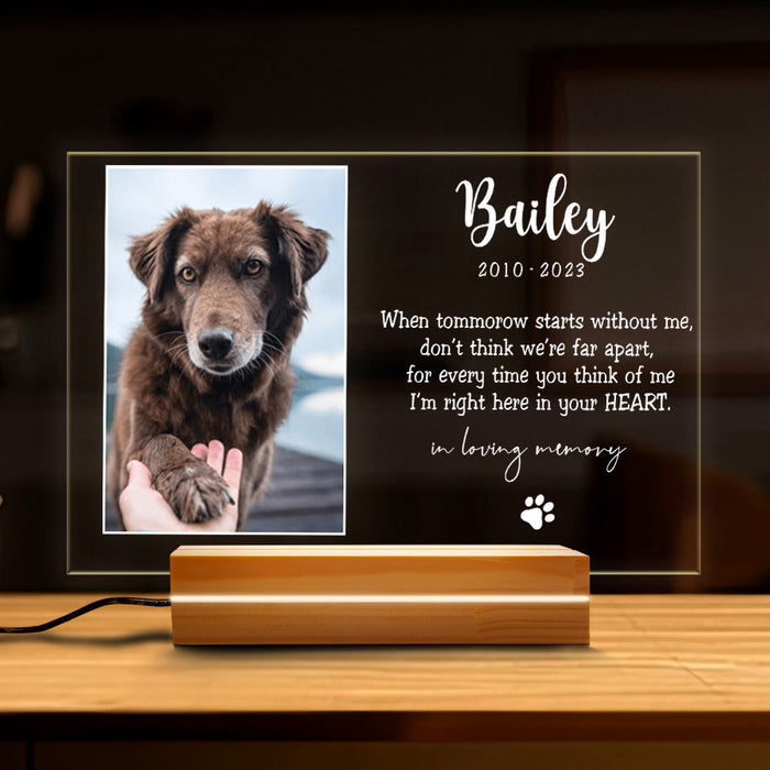 Dog Memorial Gift | When Tomorrow Starts Without Me Plaques