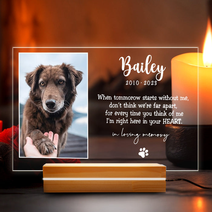 Dog Memorial Gift | When Tomorrow Starts Without Me Plaques