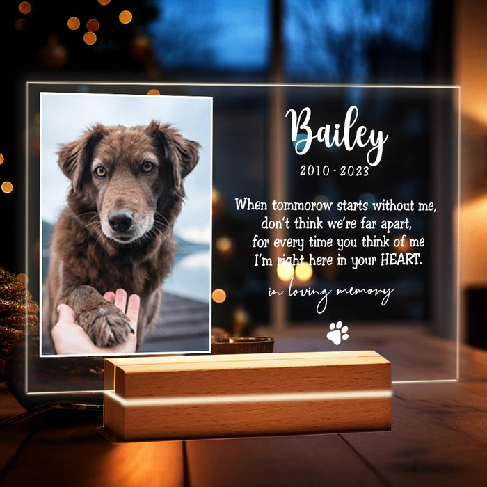 Dog Memorial Gift | When Tomorrow Starts Without Me Plaques