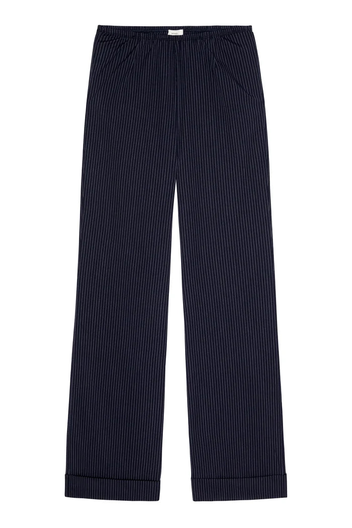 Donni – Pop Pinstripe Simple Pant in Navy