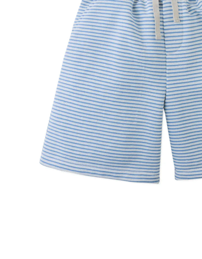 Dreyfus Striped Textured Terry Drawstring Shorts