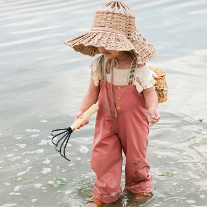 DUGAREE RAIN PANTS - crabapple