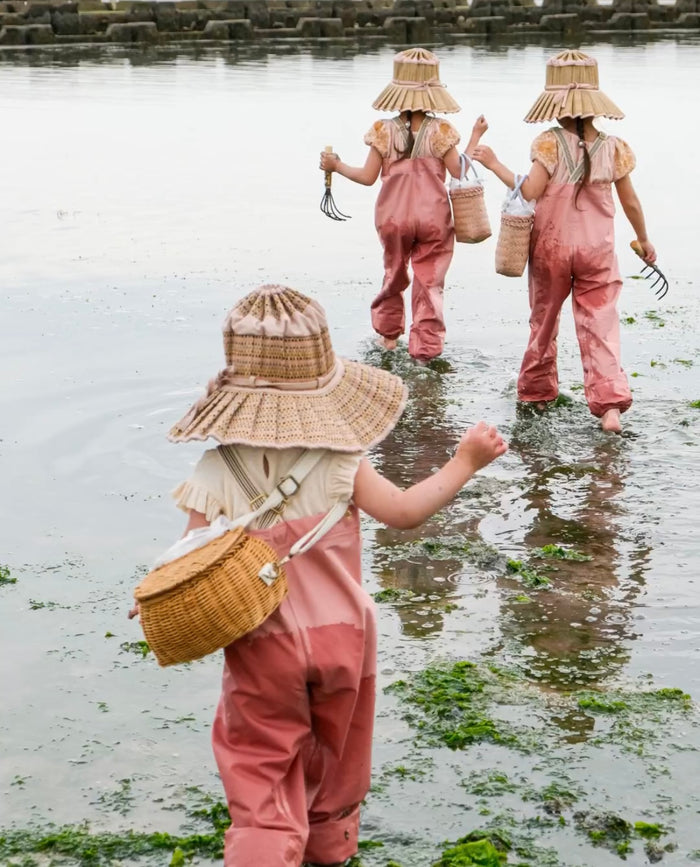 DUGAREE RAIN PANTS - crabapple