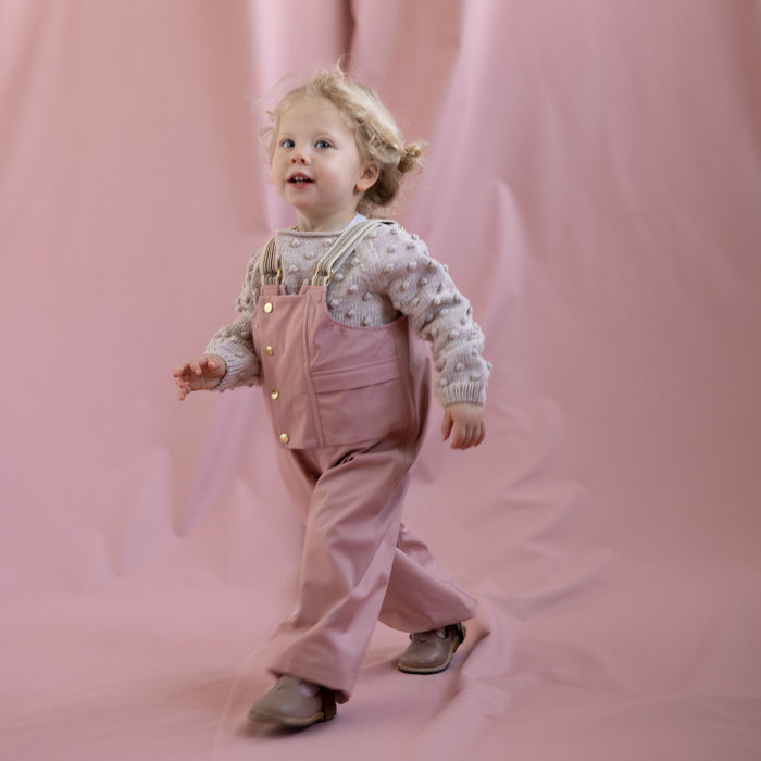 DUGAREE RAIN PANTS - crabapple