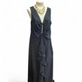 Elegant dining dress with ruffle (size22W)