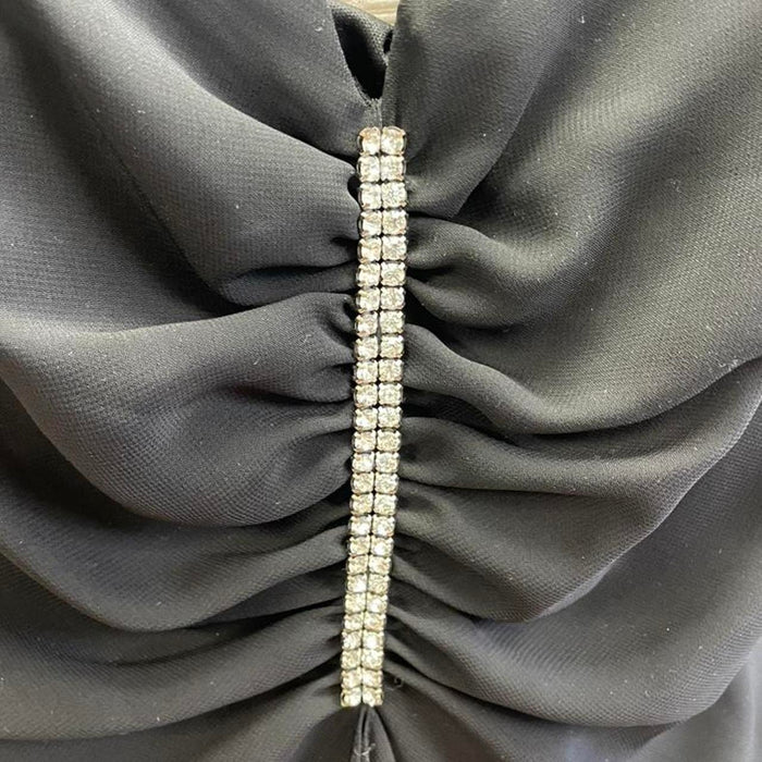 Elegant dining dress with ruffle (size22W)