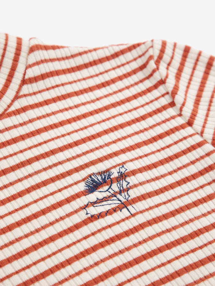Energy Flower Stripes turtle neck T-shirt - KIDS