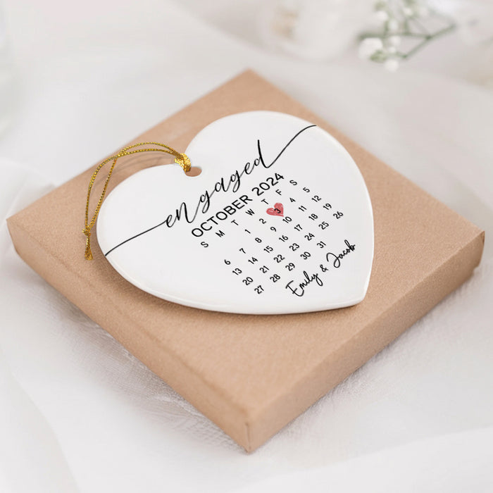 Engaged Ornament | Calendar Ornament for Engagement