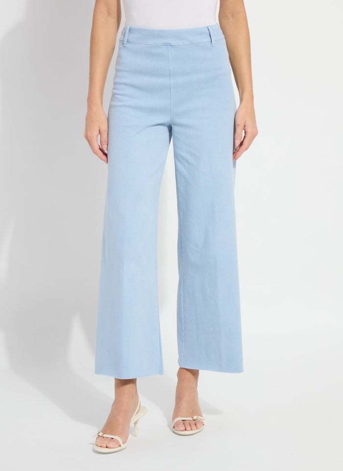 Erin Hi Waist Wide Leg Denim (28" Inseam) - Antique Wash Smoked Olive