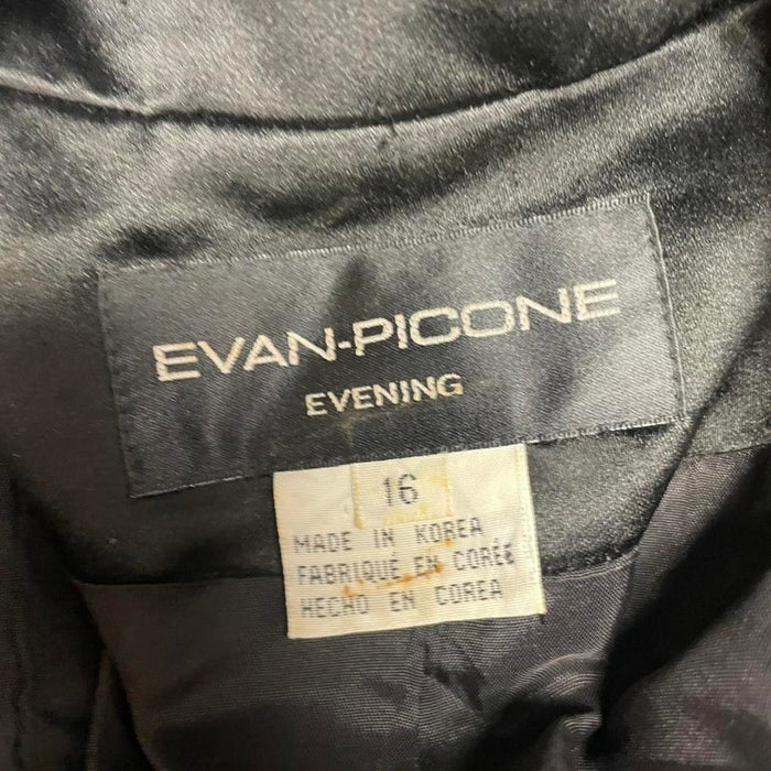 Evan picone black satin blazer