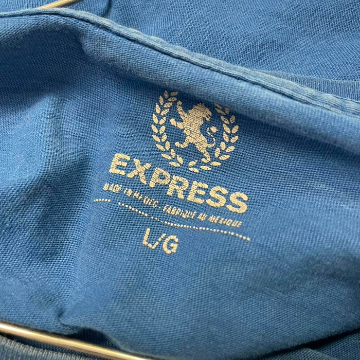 Express blue graphic tee size