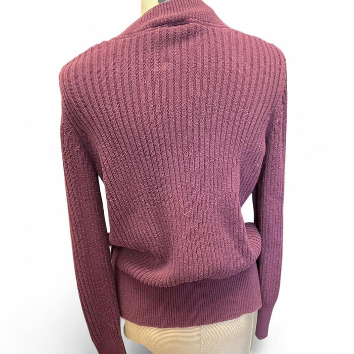 Faded glory purple cable knit