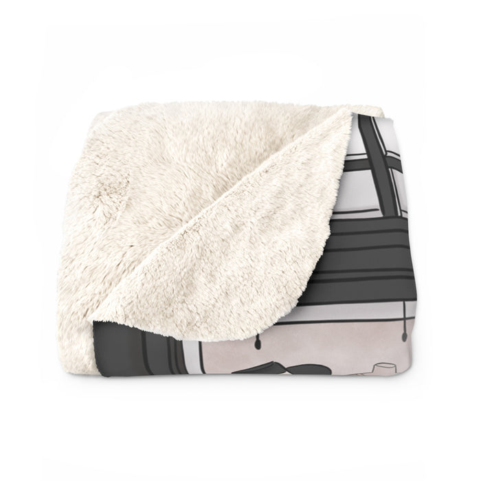 Fall in Love Pumpkin Princess Sherpa Blanket