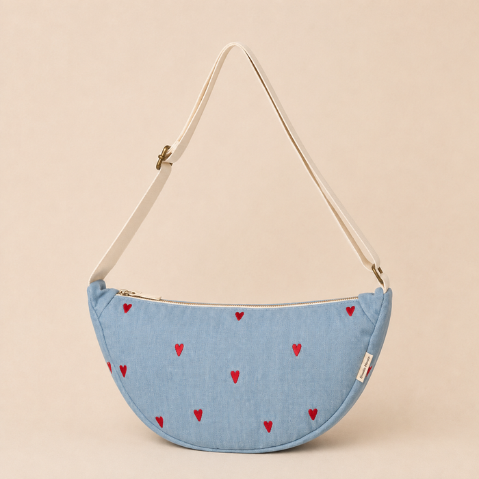 FANNY PACK - DENIM HEARTS