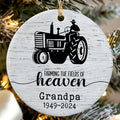 Farming in Heaven Ornament | Farming the Fields of Heaven Ornament for Grandpa