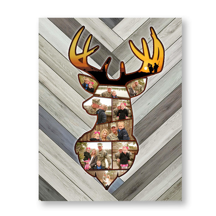 Father’s Day Gifts for Hunting Dads | Collage Canvas Wall Art | Deer Hunting Father’s Day Gifts