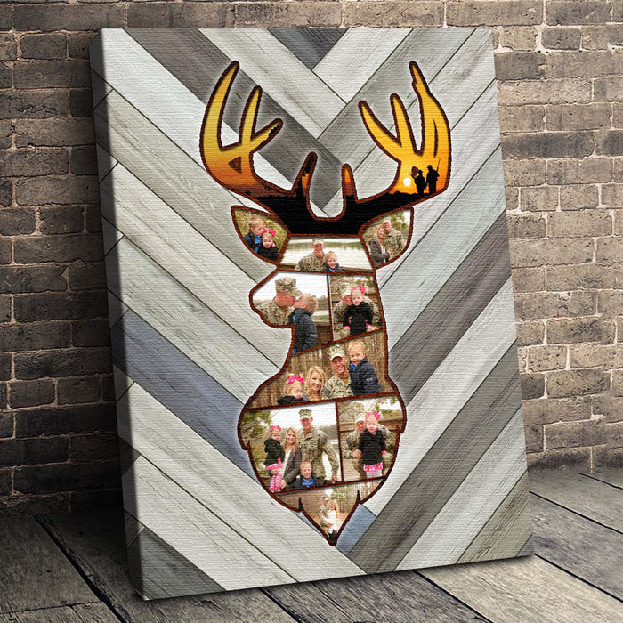 Father’s Day Gifts for Hunting Dads | Collage Canvas Wall Art | Deer Hunting Father’s Day Gifts