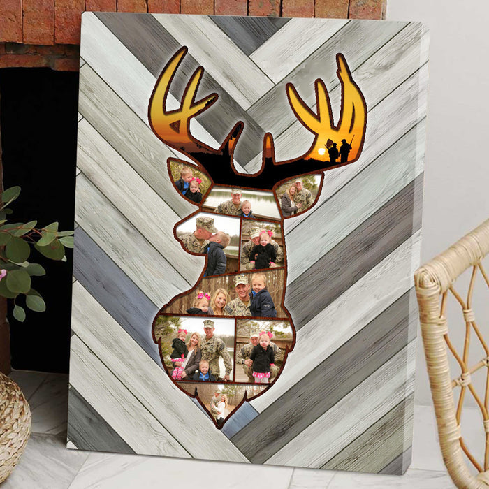 Father’s Day Gifts for Hunting Dads | Collage Canvas Wall Art | Deer Hunting Father’s Day Gifts