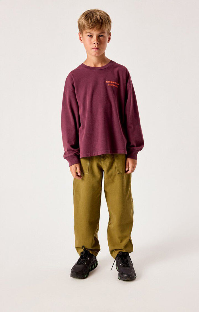 FIZVALLEY LONGSLEEVE AUBERGINE - KIDS