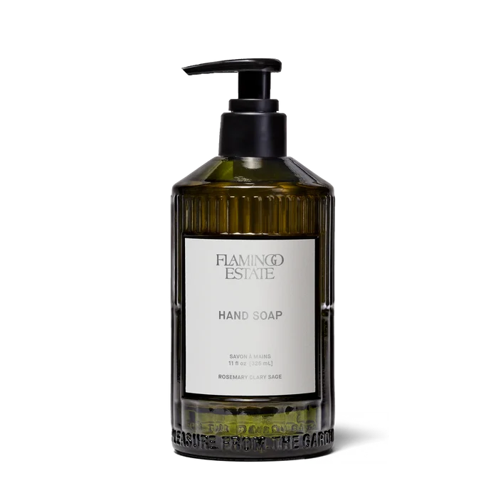 Flamingo Estate – Rosemary Clary Sage Hand Soap - Glass Bottle