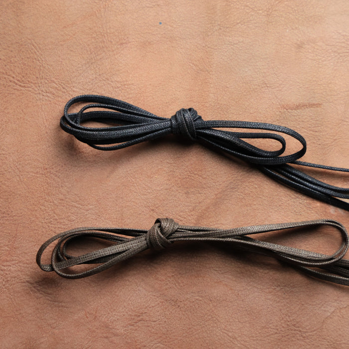 Flat Waxed Cotton Shoelaces