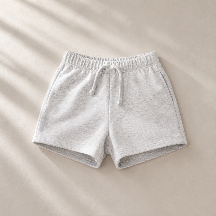 FLEECE SHORTS GREY MELANGE - BABY