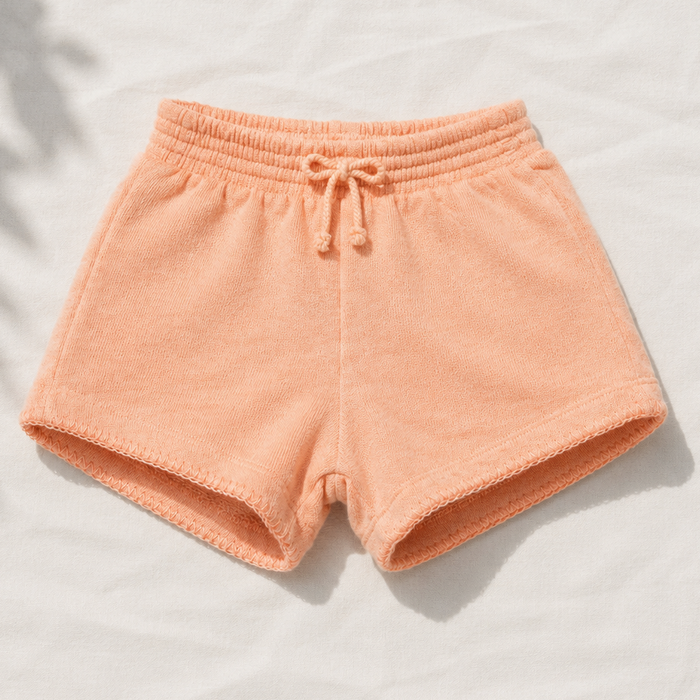 FLEECE SHORTS PEACH - BABY