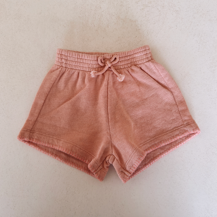 FLEECE SHORTS PEACH - BABY