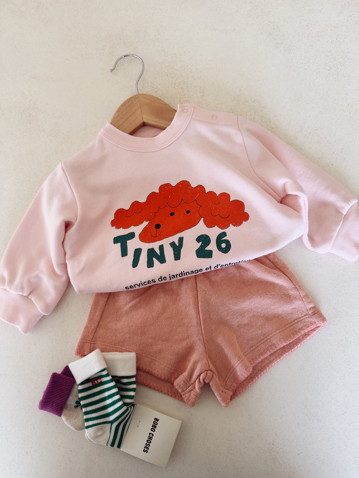 FLEECE SHORTS PEACH - BABY