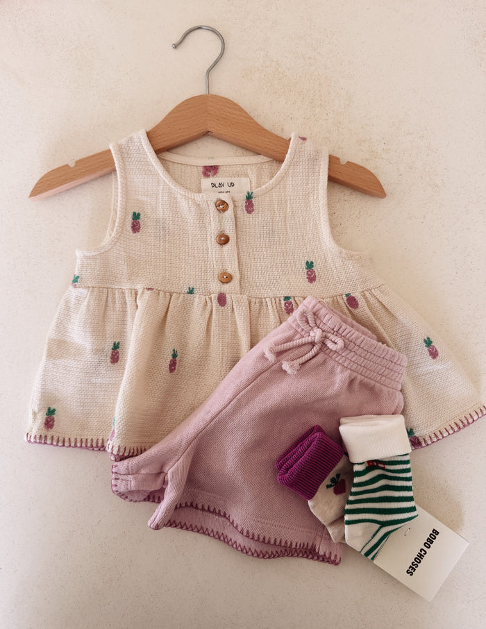 FLEECE SHORTS SOFT LILA - BABY