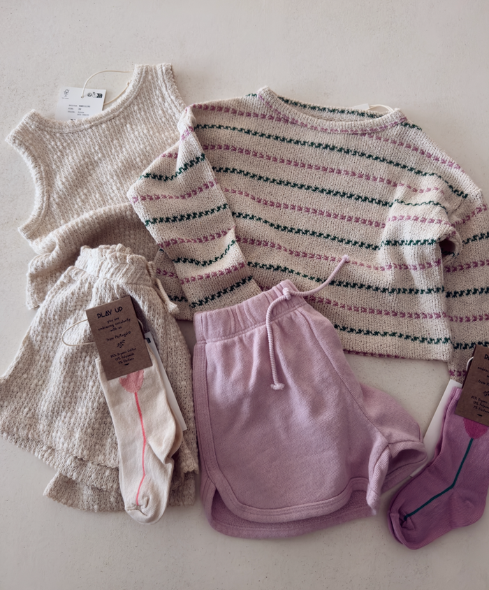 FLEECE SHORTS SOFT LILA - KIDS