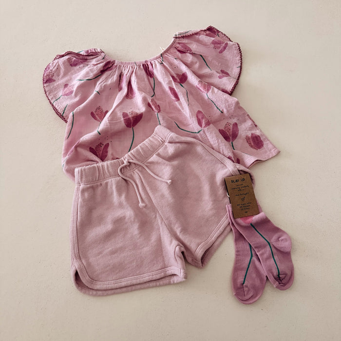 FLEECE SHORTS SOFT LILA - KIDS