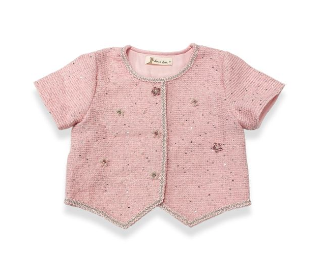 Floral Embellish Tweed Suit Outfit