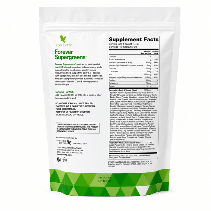 Forever Supergreens | Daily Greens Powder Supplement - Yado African & Caribbean Market