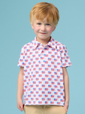 Freedom Flags Knit Short Sleeve Performance Polo