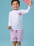 Freedom Flags Performance Hybrid Swim Trunks & Rash Guard