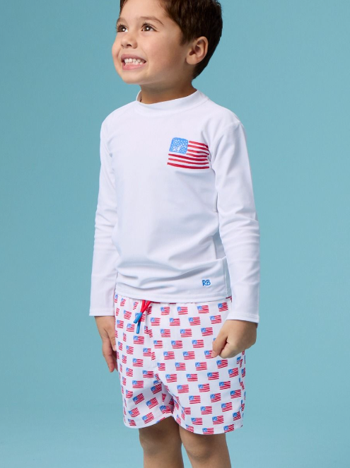Freedom Flags Performance Hybrid Swim Trunks & Rash Guard