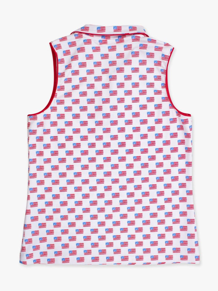 Freedom Flags Women's Sleeveless Polo Active Top