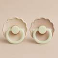 FRIGG BIBS - DAISY duo pack NIGHT 0-6m - Croissant/Cream