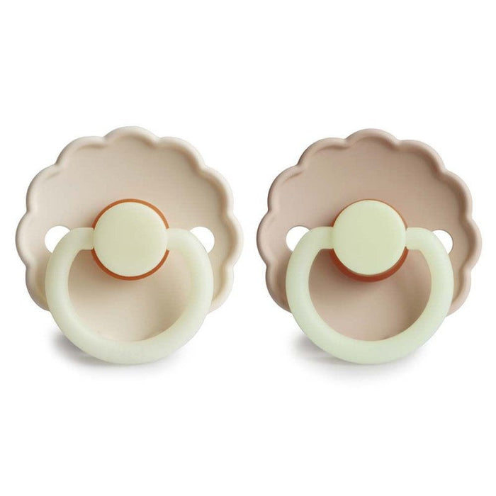 FRIGG BIBS - DAISY duo pack NIGHT 0-6m - Croissant/Cream