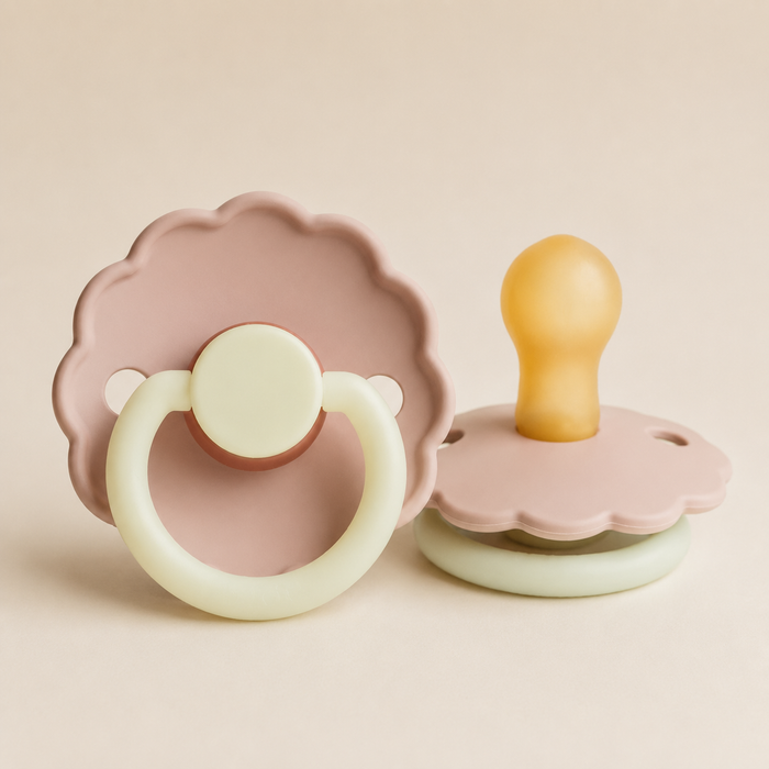FRIGG BIBS - DAISY duo pack NIGHT 0-6m Cream/Blush