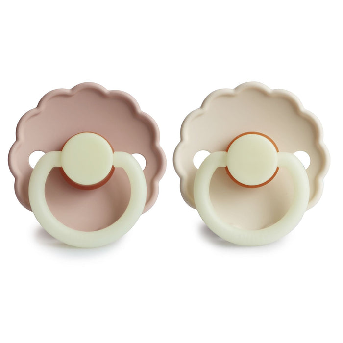 FRIGG BIBS - DAISY duo pack NIGHT 0-6m Cream/Blush