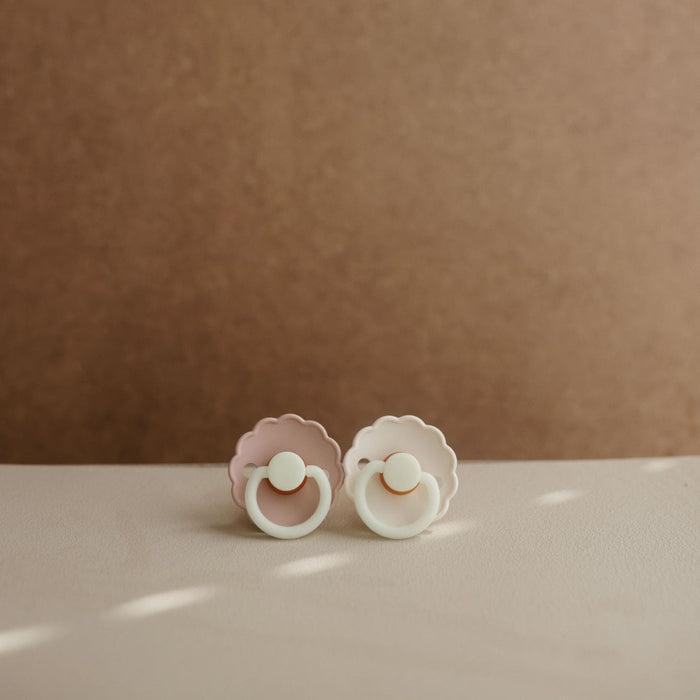 FRIGG BIBS - DAISY duo pack NIGHT 0-6m Cream/Blush