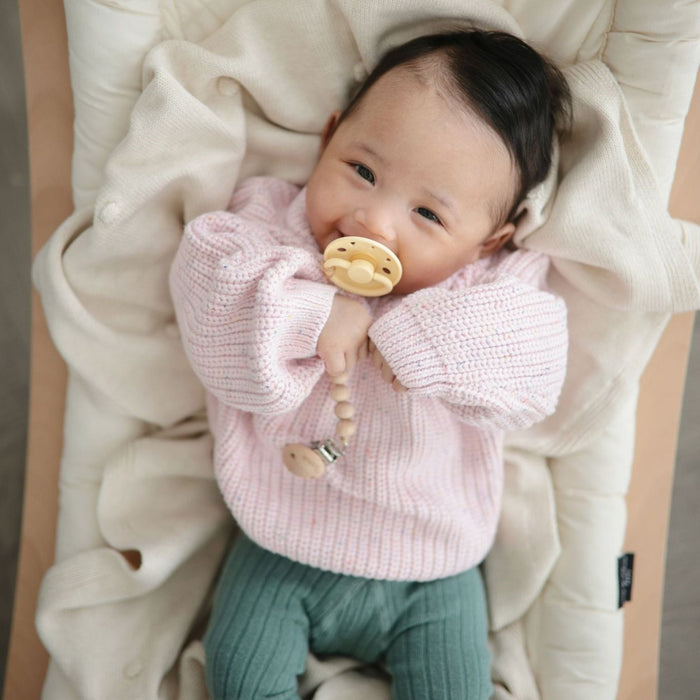 FRIGG BIBS - moon  0-6m - Pale Daffodil