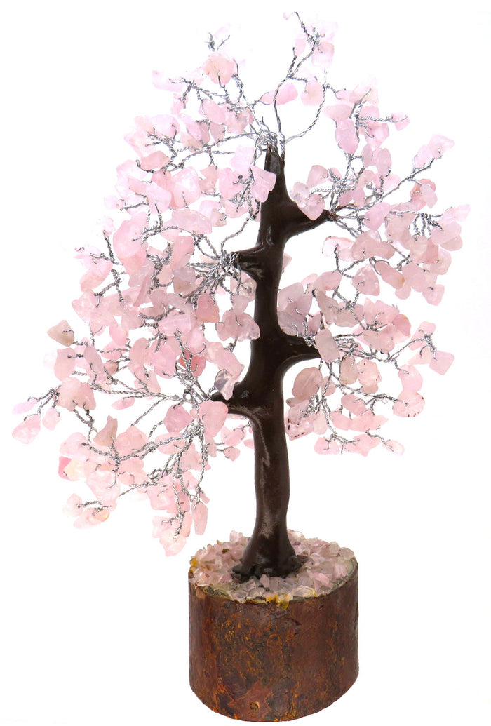 Gemstone & Wire Tree 8", Rose Quartz