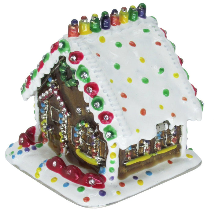 Gingerbread House Jeweled Trinket Box SWAROVSKI Crystals